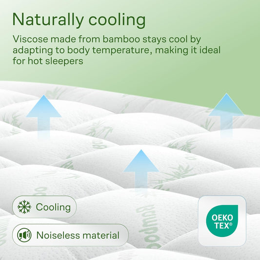 Niagara Bamboo Mattress Topper Super Kingsize Bed