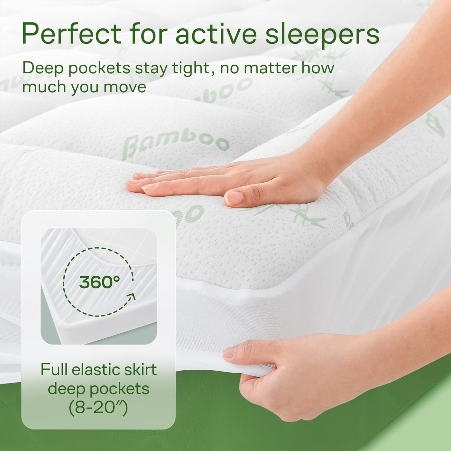 Niagara Bamboo Mattress Topper Super Kingsize Bed